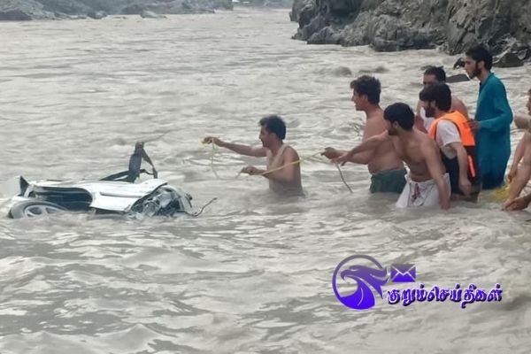 Passenger van falls into river in Pakistan